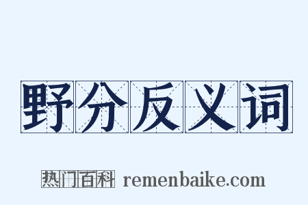 野分反义词是什么意思的图片